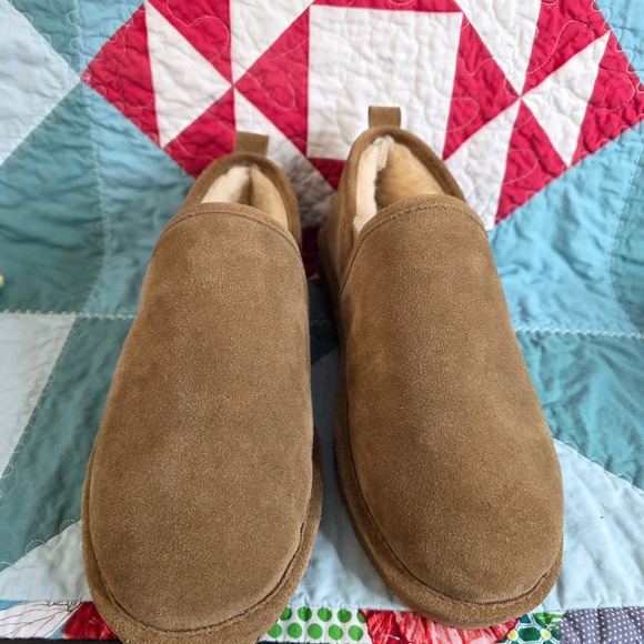 Bearpaw Mens Hickory Suede Moc II Slipper Shoes Size 11 Brown Sheepskin Lining main image 5